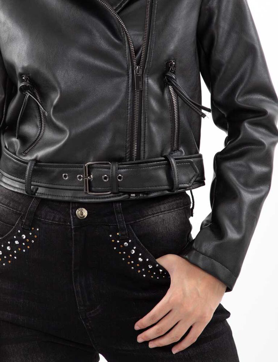 Chaqueta Biker Ecocuero Mujer Fiorucci