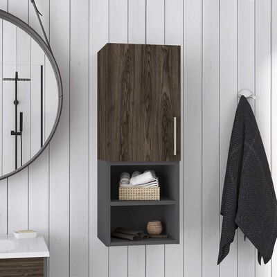 Botiquín TuHome Madrid 1 Puerta Coñac  Plomo