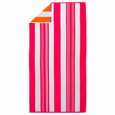 Toalla de Playa Jacquard Bicolor Reversible Casanova Stripes Fucsia 86 x 160 cm