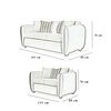 Juego de Living Elegant Detail Oklahoma Sofá 3 Cuerpos + Sofá 2 Cuerpos Gris Plata