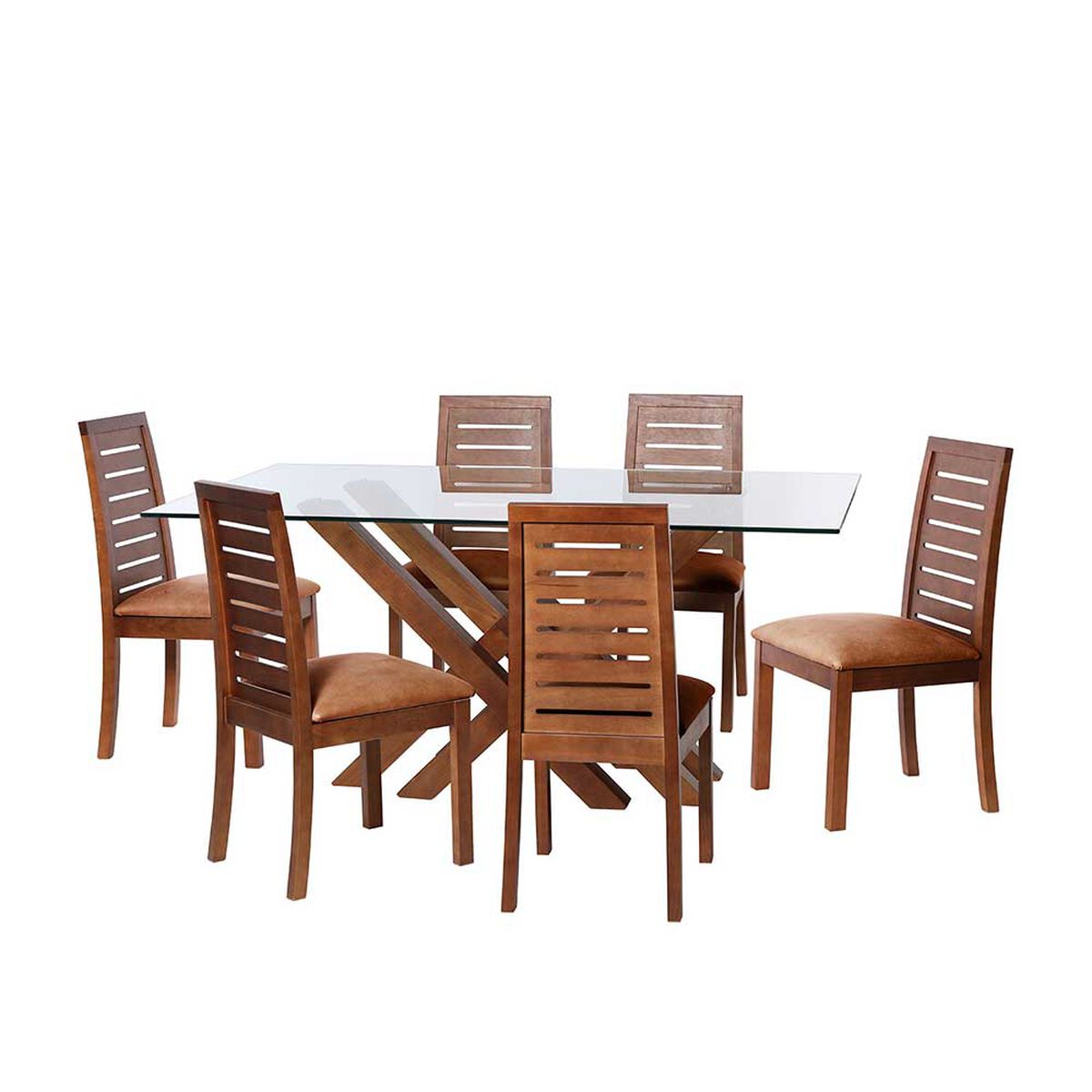 Juego de Comedor Latam Home Merida 6 Sillas Tabaco