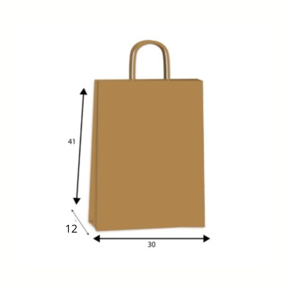 Bolsa Kraft De Gaune Asa Marrón 50 Unidades