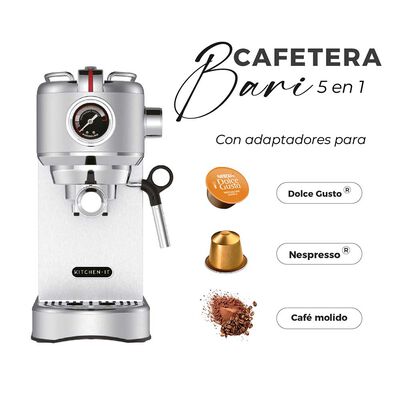 Imagen 2 del producto Cafetera Espresso Kitchen-It Bari 5 en 1