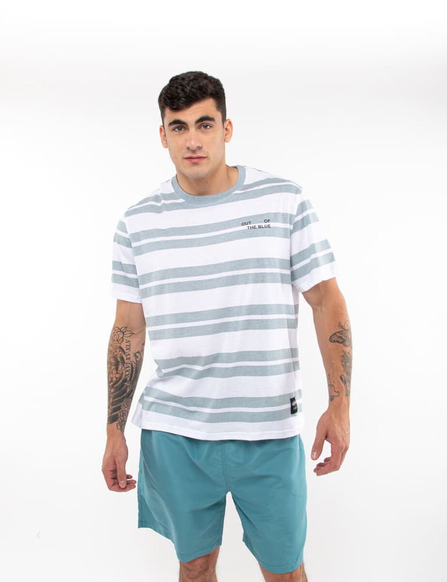 Polera Algod&oacute;n Rayas Manga Corta Hombre Icono