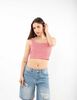 Polera Tartán Crop Sin Mangas Mujer Icono