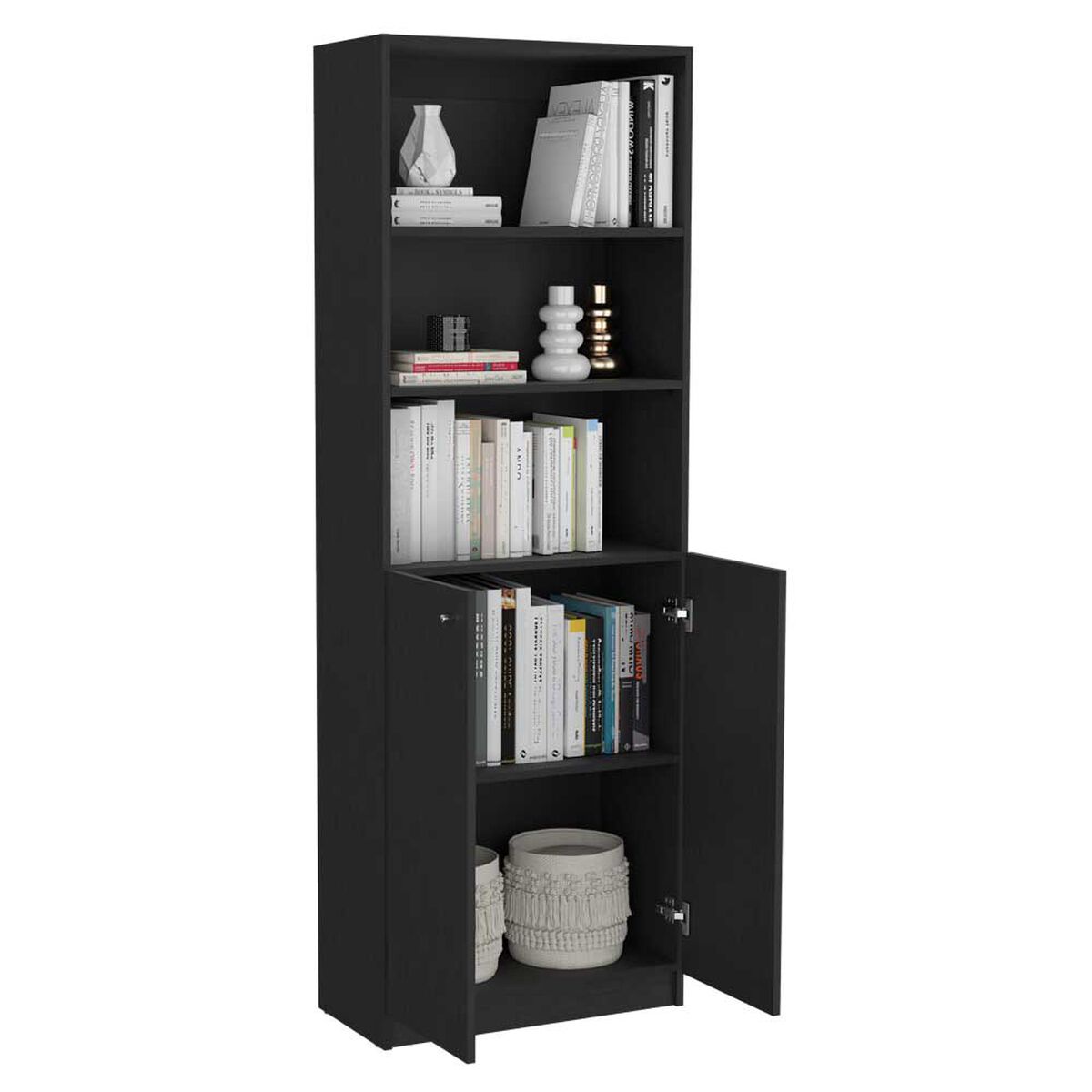 Estante 2 Puertas + Estante 4 Repisas + 2 Complementos TuHome Home Wengue