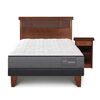 Cama Europea CIC 1,5 Plazas Anatomic + Respaldo +  Velador New Dublin Caramelo
