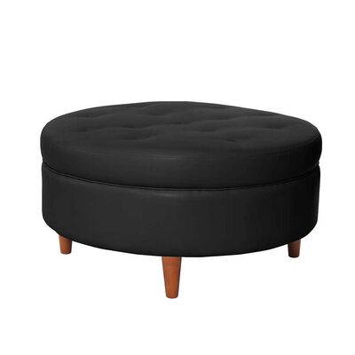 Pouf Latam Home Paris PU Negro