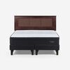 Cama Europea Rosen King Tempo + Respaldo Rachel