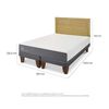 Cama Europea CIC Base Dividida 2 Plazas Balance + Respaldo Milan Mostaza