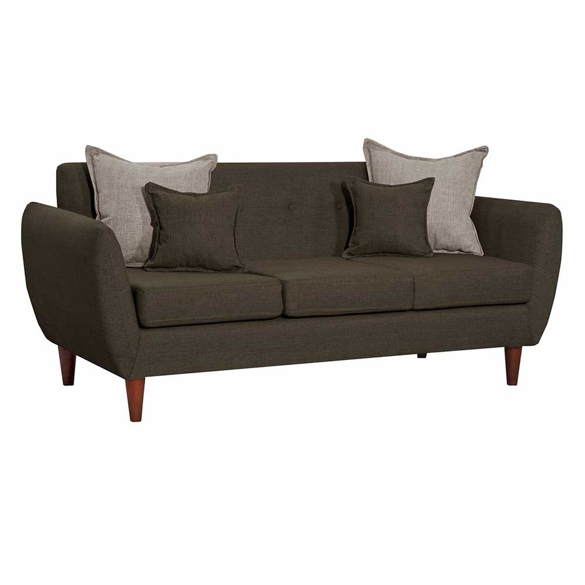 Sofá Black Factory Huevito 3 Cuerpos Café