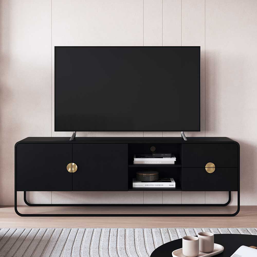 Rack Decocasa Luna Hasta 80" Negro