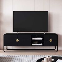 Rack Decocasa Luna Hasta 80"" Negro