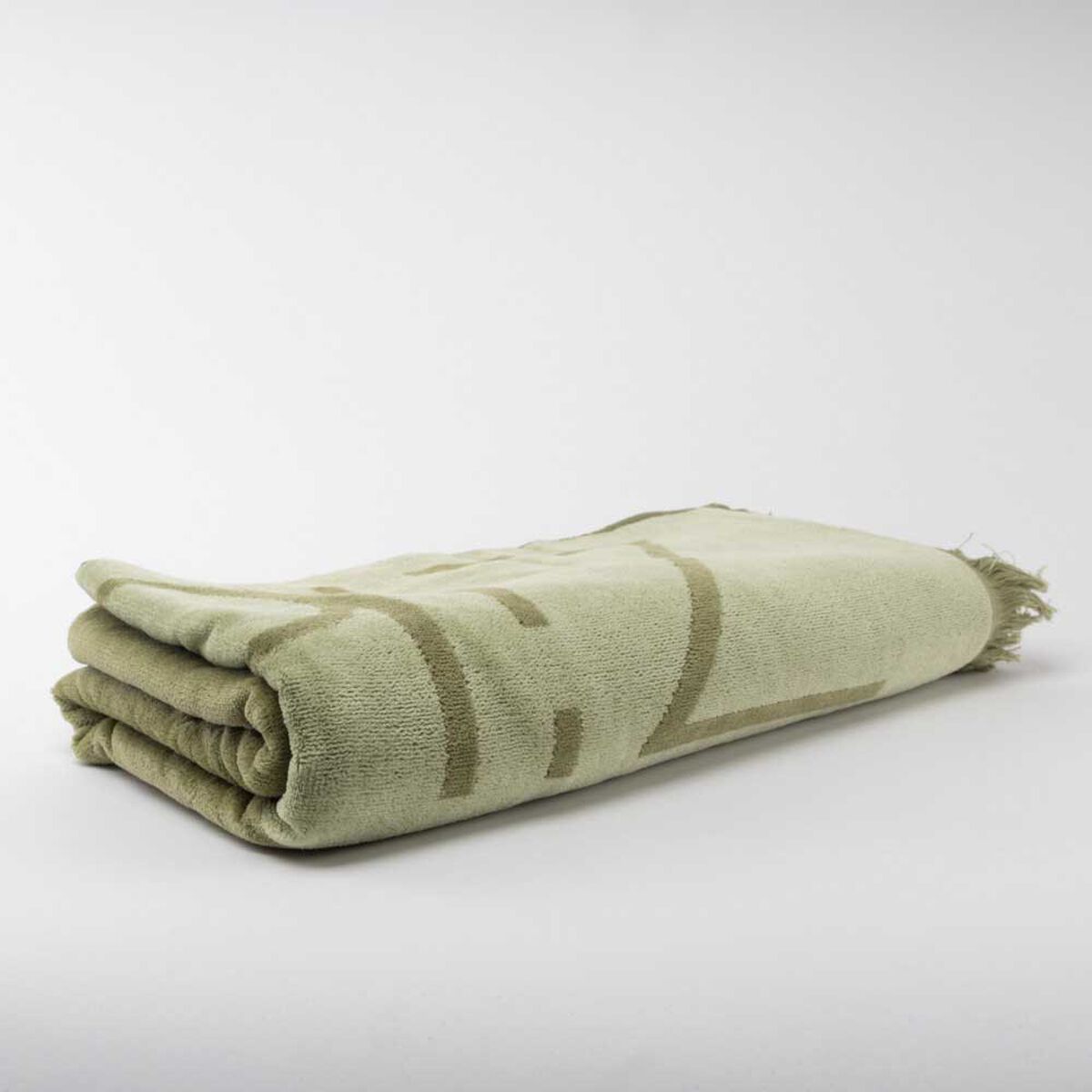 Toalla de Playa Jacquard Zibel Verde 100 x 180 cm.