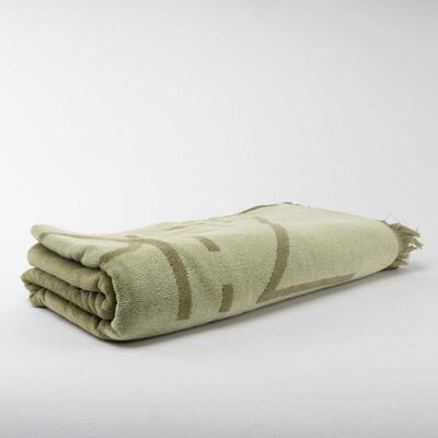 Toalla de Playa Jacquard Zibel Verde 100 x 180 cm.