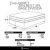 Cama Europea Boxet Latam Home Base Dividida 2 Plazas Zen Best