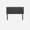 Cama Europea Rosen 2 Plazas Wave + Respaldo Grafito