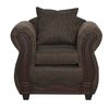 Juego de Living Black Factory Serrana Sofá 3 Cuerpos + Dos Sillones 1 Cuerpo Café