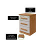 Velador Di Poretti Design Baiao 3 Cajones Caf&eacute;