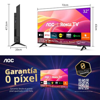 Imagen 2 del producto Smart Tv LED 32"" AOC Roku TV 32S5155