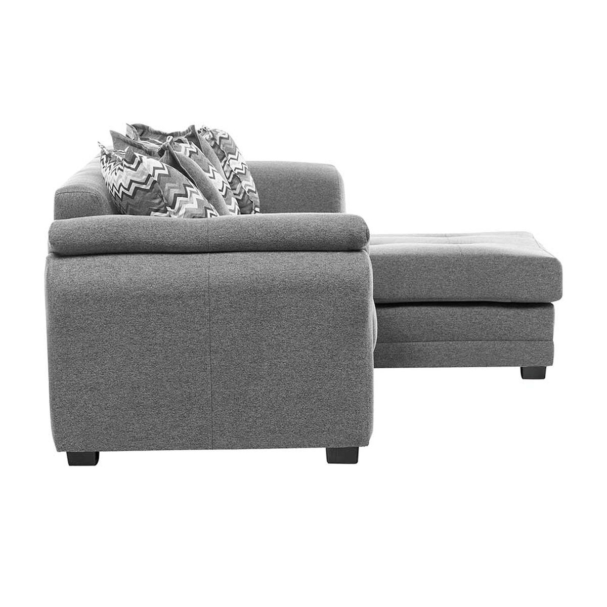 Sof&aacute; Seccional Derecho Living Factory Mustang 4 Cuerpos Gris