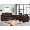 Juego de Living Deco Outlet Turín Sofá 3 Cuerpos + Dos Sillones 1 Cuerpo Chocolate