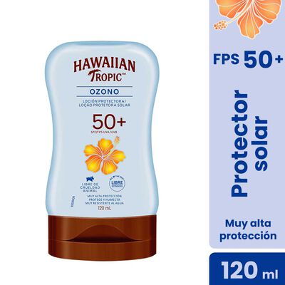 Protector Solar Hawaiian Tropic Ozono Loci&oacute;n FPS 50+ 120ML