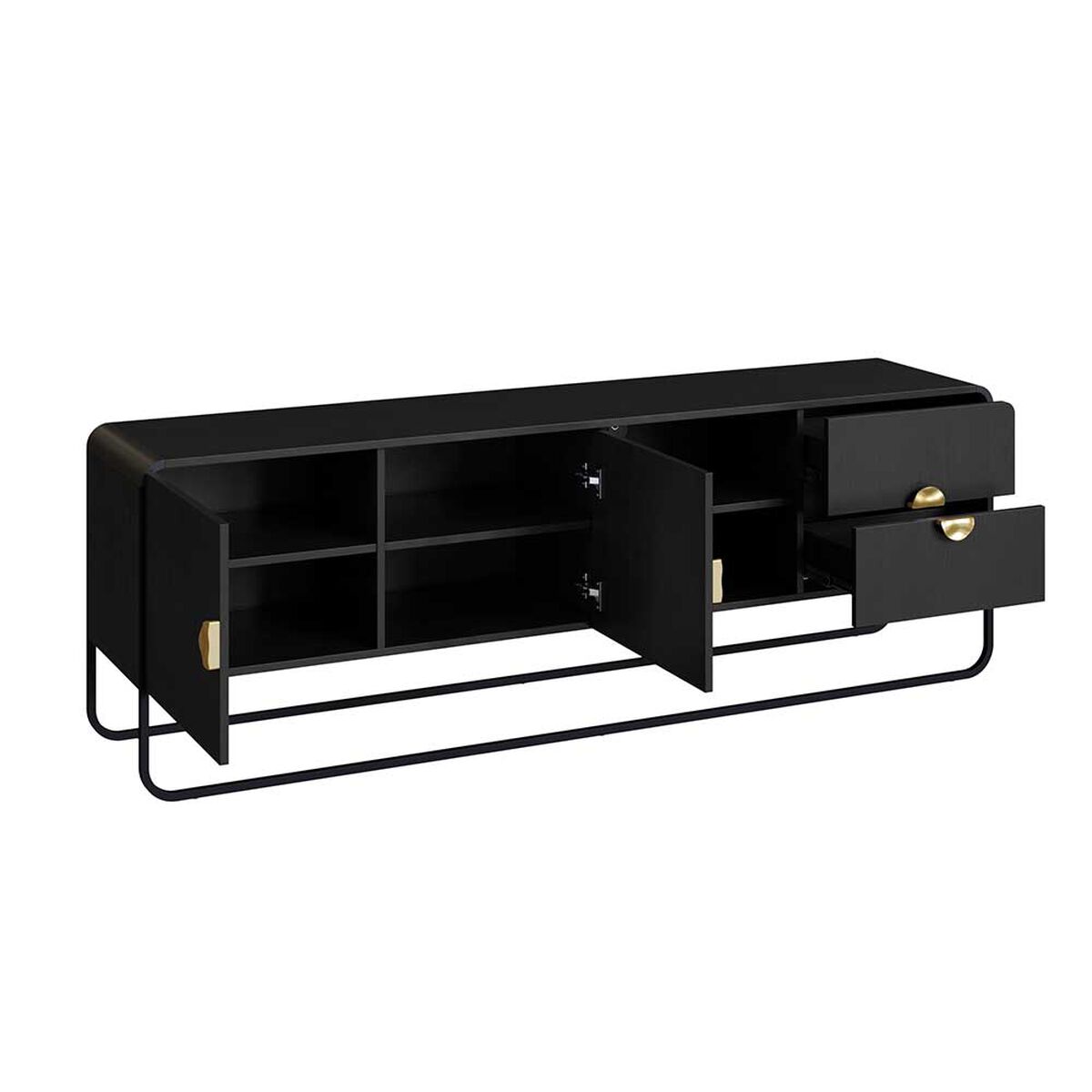 Rack Decocasa Luna Hasta 80" Negro