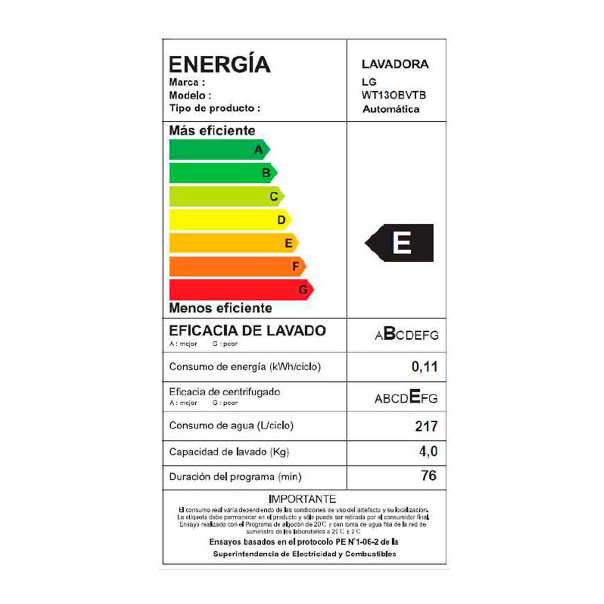 Lavadora Carga Superior LG WT13OBVTB 13 Kg