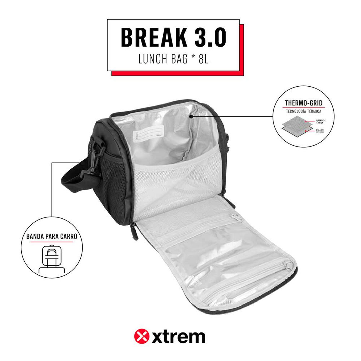 Lonchera Térmica Xtrem Break 3.0 5XT Negro