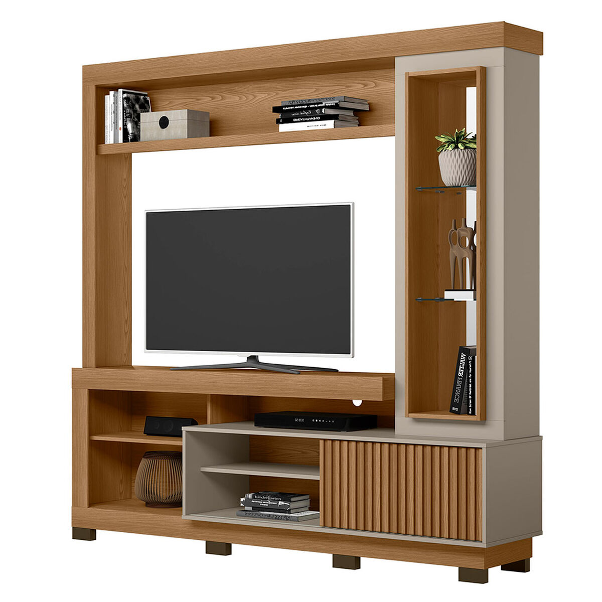 Home TV Di Poretti Design New Bahia Hasta 60" Caf&eacute; Claro