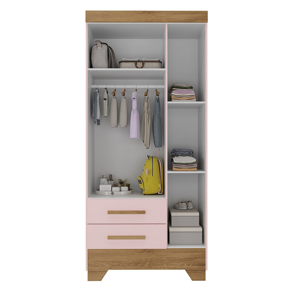 Closet Di Poretti Design Adoleta 2 Cajones 3 Puertas Rosado Nude