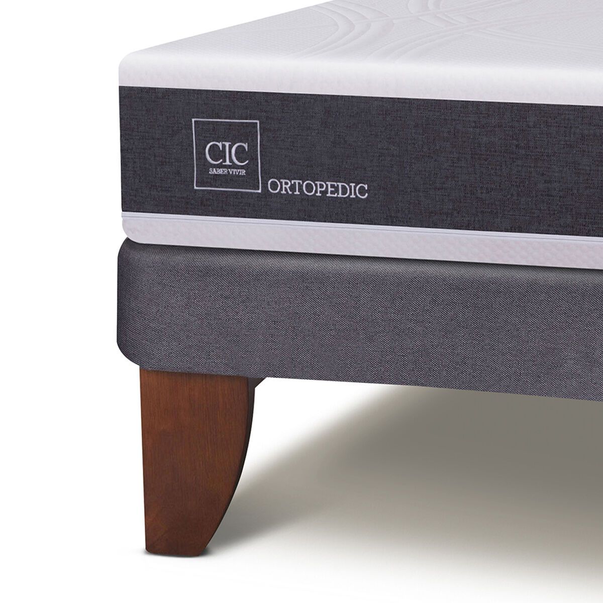 Cama Europea CIC Base Dividida 2 Plazas New Ortopedic + Respaldo New Gales