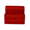 Sof&aacute; Cama Latam Home Cuero Kentucky Siena 1 Cuerpo Rojo