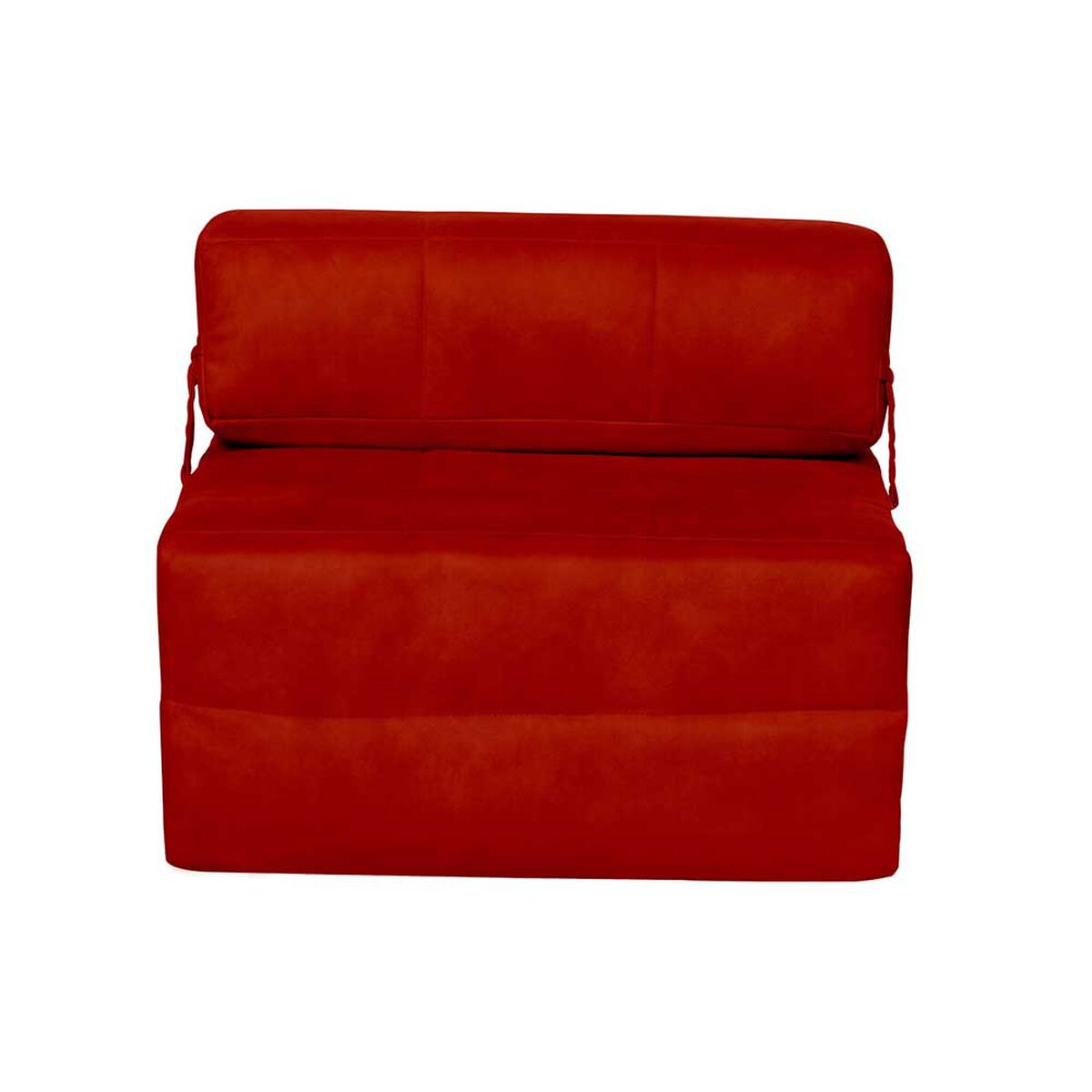 Sof&aacute; Cama Latam Home Cuero Kentucky Siena 1 Cuerpo Rojo