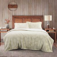 Cubrecama Embossed Estampado Illusions 1,5 Plazas Tinsel Beige