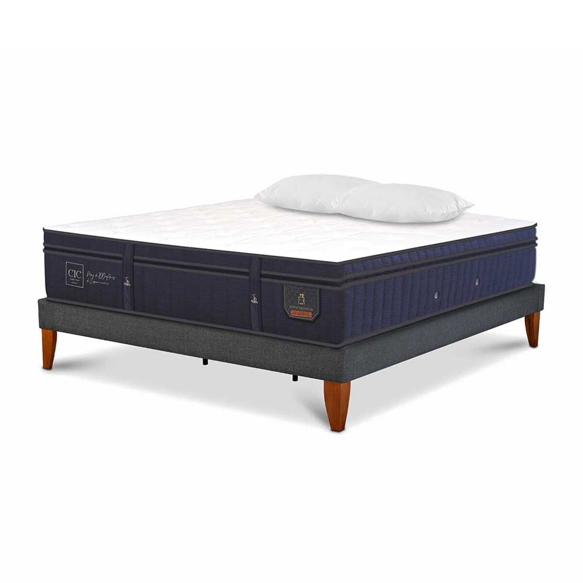 Cama Europea CIC King S&uacute;per Premium + Almohadas