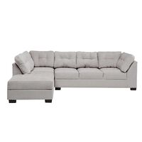 Seccional Izquierdo Muebles MPR Edimburgo 5 Cuerpos Gris Claro