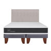Cama Europea CIC Base Dividida King Ortopedic + Respaldo Tigris