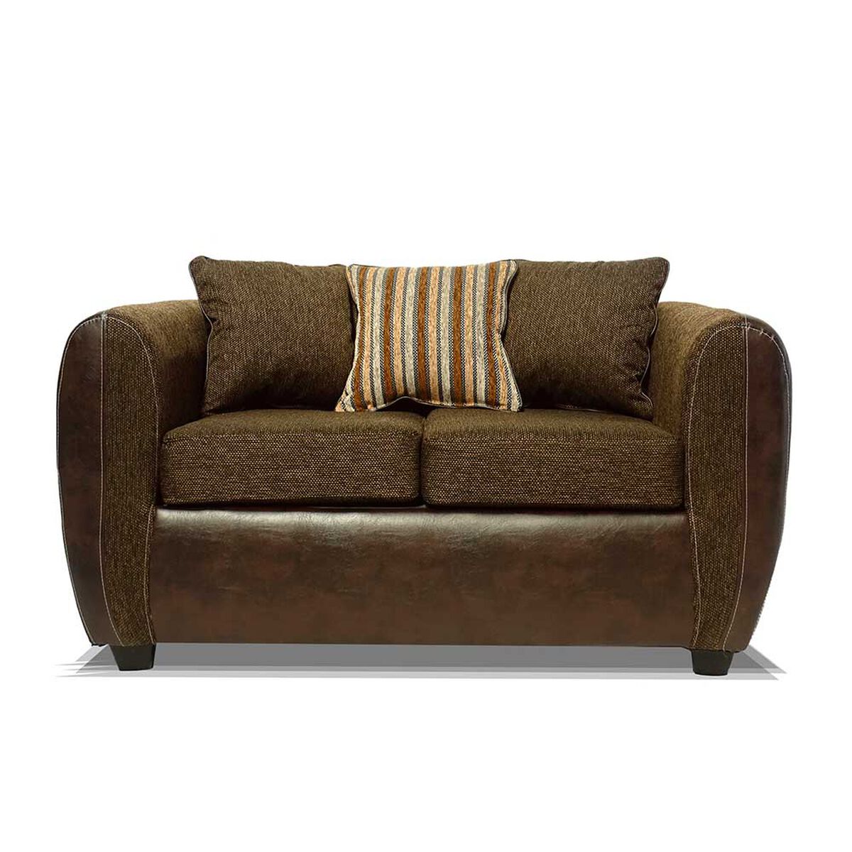 Juego de Living Elegant Detail Oklahoma Sofá 3 Cuerpos + Sofá 2 Cuerpos + Sillón 1 Cuerpo Café