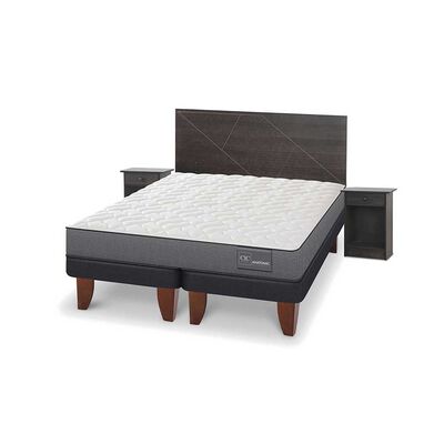 Imagen 2 del producto Cama Europea CIC Base Dividida King Anatomic + Respaldo + 2 Veladores Villarrica