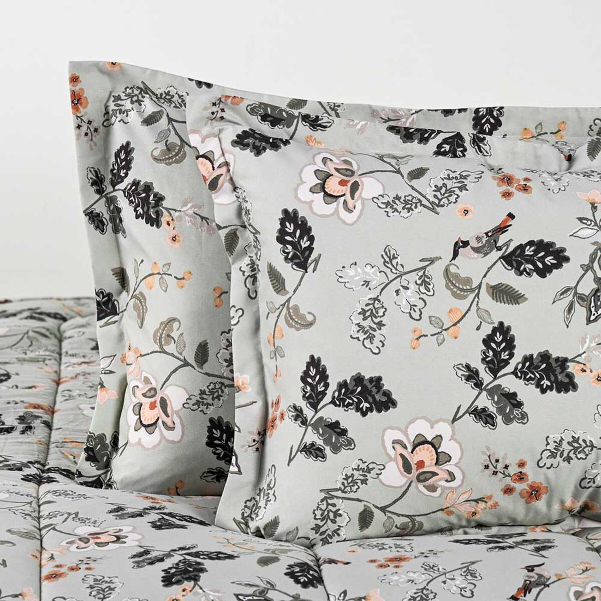 Plumón Elements & Co 2 Plazas Bird Gris