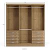 Closet Yardas Agustina 6 Puertas 8 Cajones Nogal