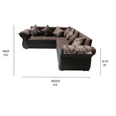 Imagen 2 del producto Sofá Seccional Almore Irlanda 5 Cuerpos Café