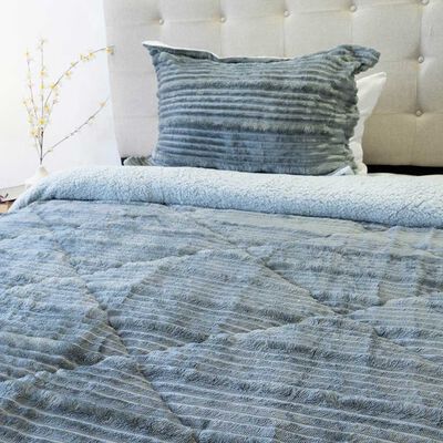 Imagen 2 del producto Cubrecama Doral 1.5 Plazas Coteloni Nebula Sherpa Gris