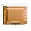 Rack TV 80" + Panel Neon Float Led + Vitrina + Repisas Decocasa Carvalho