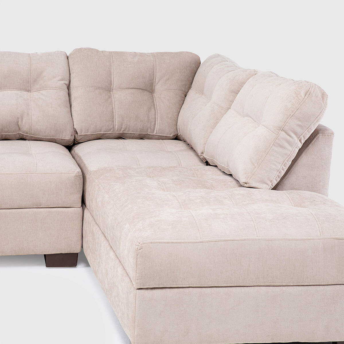 Sof&aacute; Seccional Muebles MPR Edimburgo 3 Beige