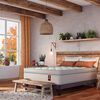 Cama Europea Flex Base Dividida 2 Plazas M&aacute;ximo Cobre + Respaldo Lorraine