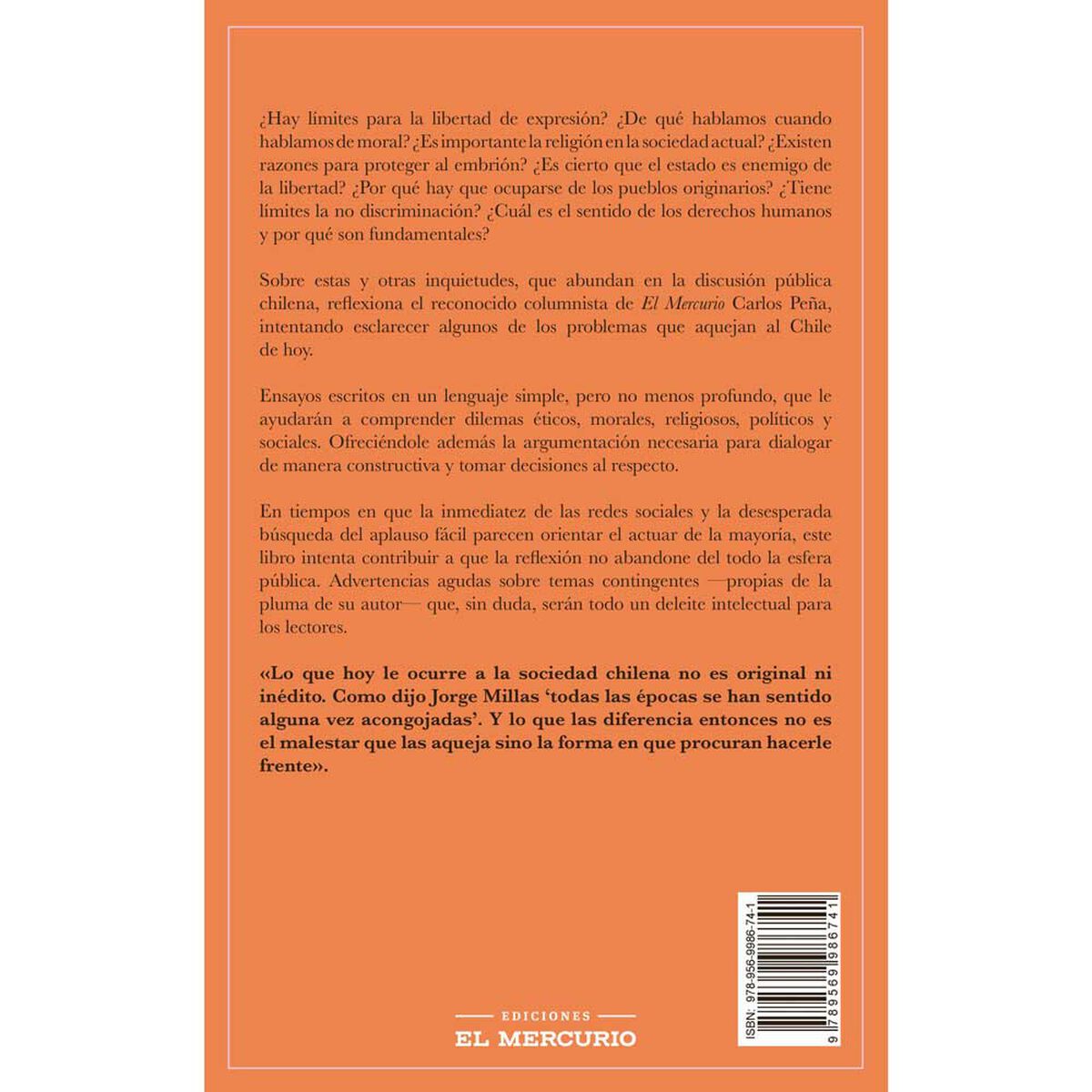 Libro Ideas Periódicas. Introducción a la Sociedad de Hoy Carlos Peña Editorial Ediciones El Mercurio