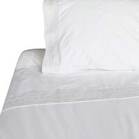 Juego de Sábanas Illusions 180 Hilos 1,5 Plazas Broderie Blanco